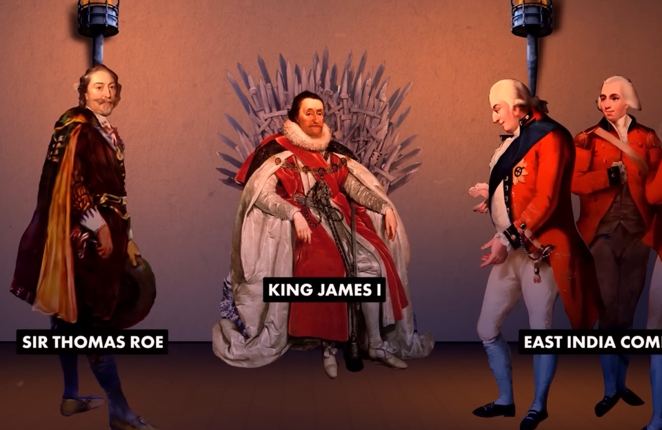 East India Company traders transforming into rulers of India