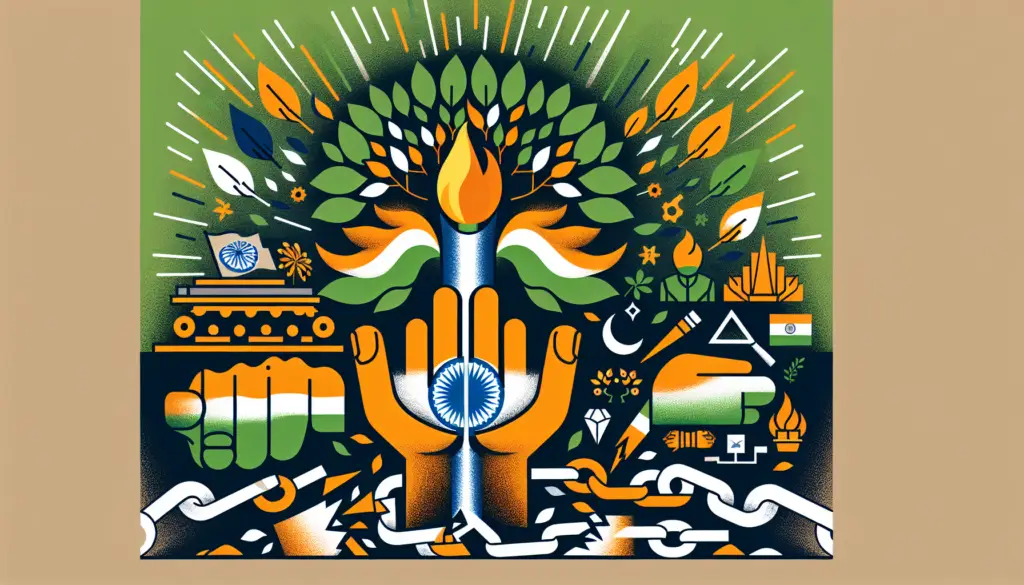 A person delivering a speech, rallying support and discussing key topics for India’s future before the 2024 elections.
